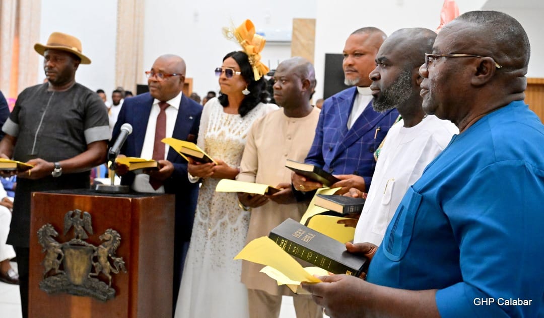 JUST IN: Governor Otu Inaugurates Newly Elected LG Chairmen, Task Them On Transparency