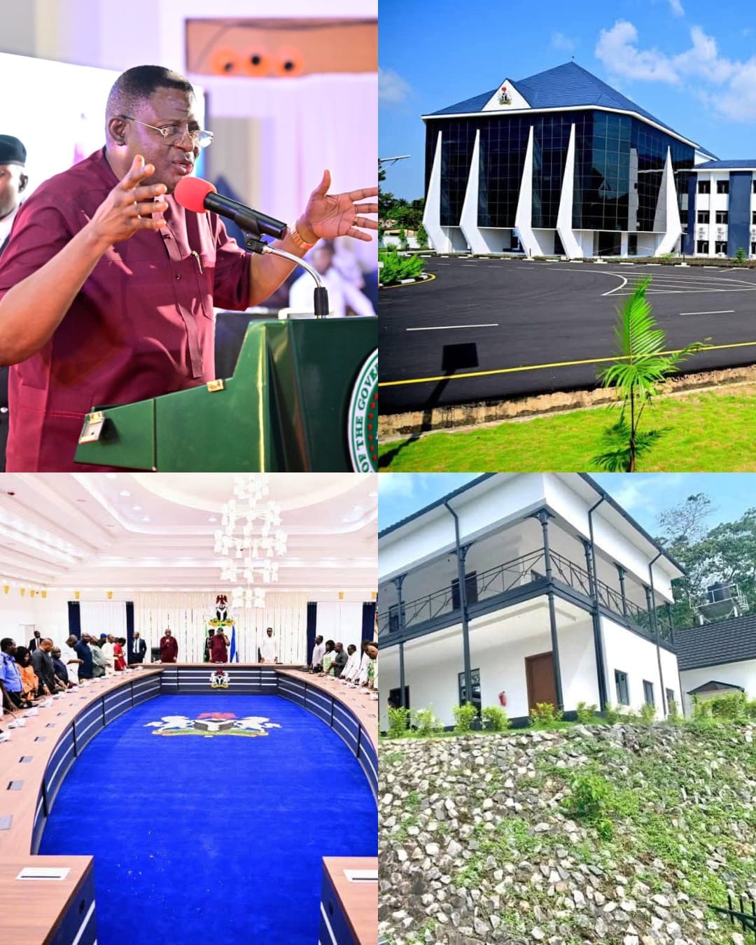 Gov. Otu Marks Second Anniversary with Commissioning of Remodeled Governor’s, First Lady’s Offices, Unveils Administration Scorecard