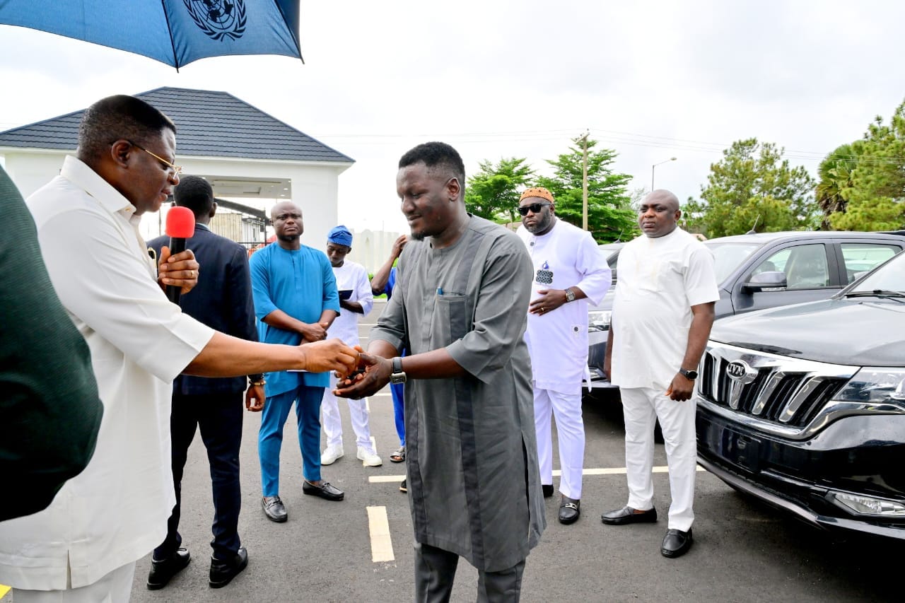 Gov. Otu Boosts Security, Institutional Capacity with Vehicle Donations