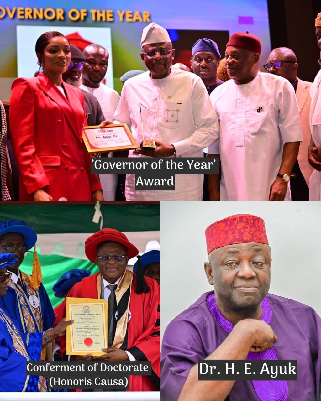Double Honours: Dr. Ayuk Felicitates Gov. Otu, Commends Visionary Leadership